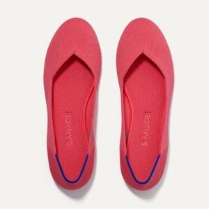 Rothy's Red Flats with Blue Accent
